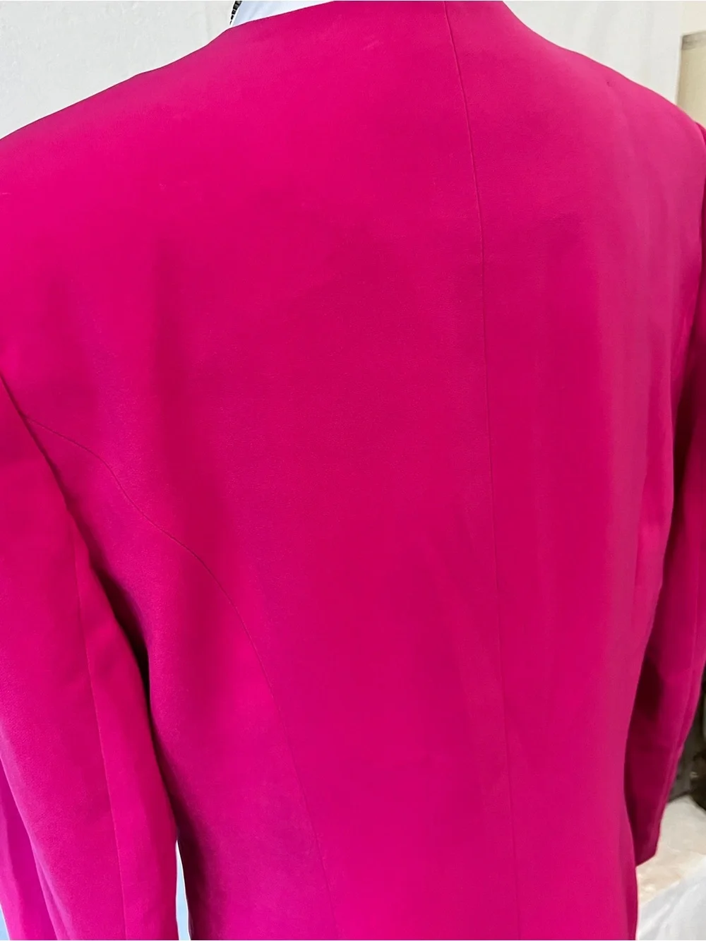 Vintage Psalm:CIV Women’s Fuchsia Embroidered Open-Front Jacket Size 16 - Picture 6 of 10